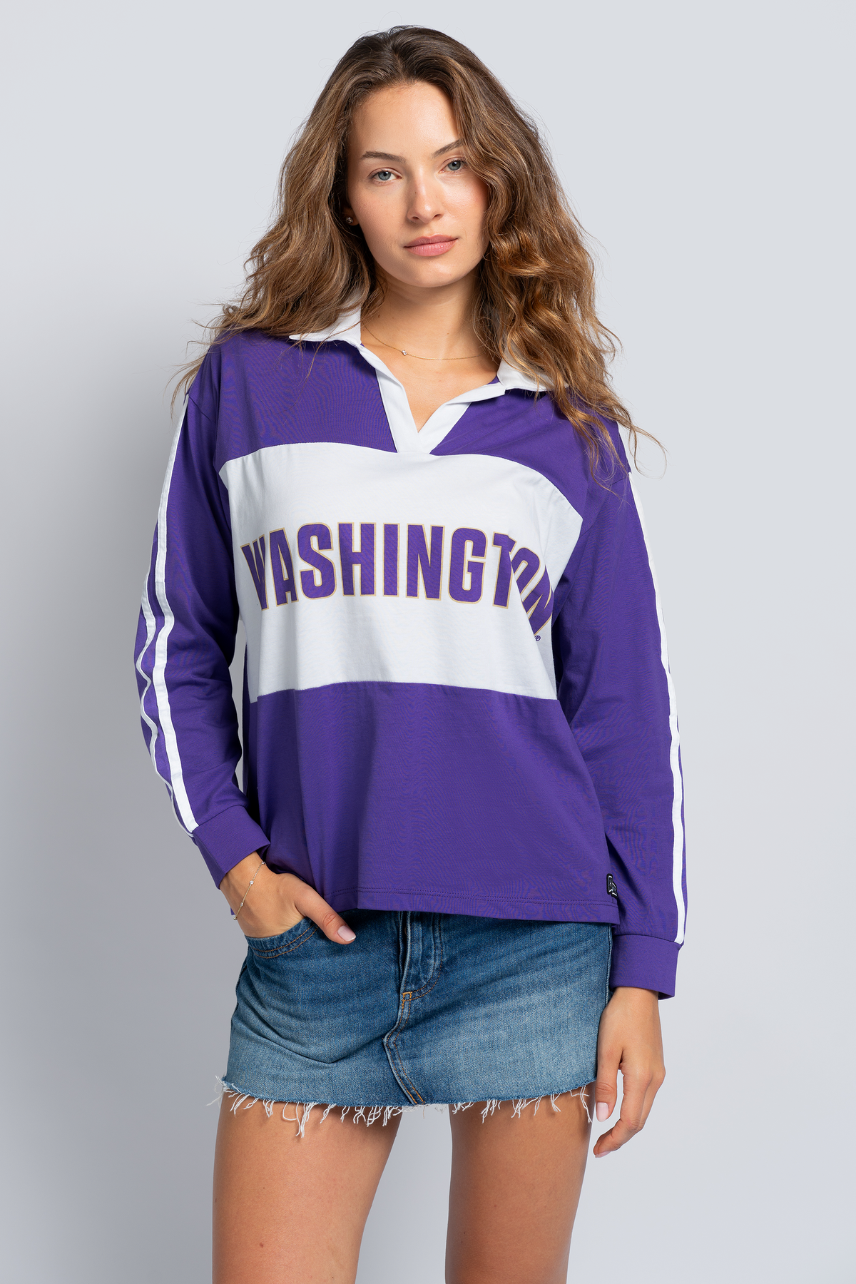 University of Washington Contrast Oversized Polo