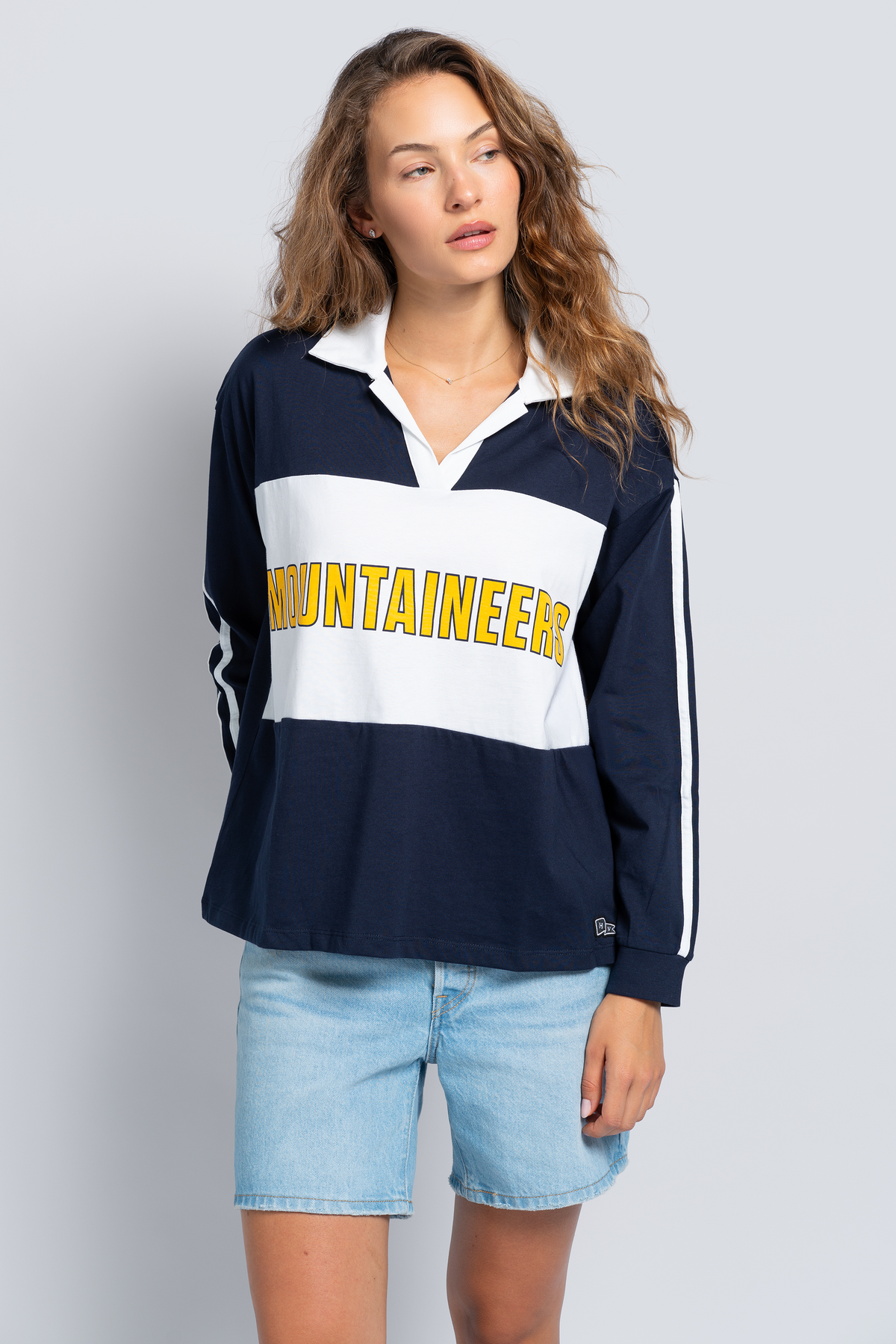 West Virginia University Contrast Oversized Polo