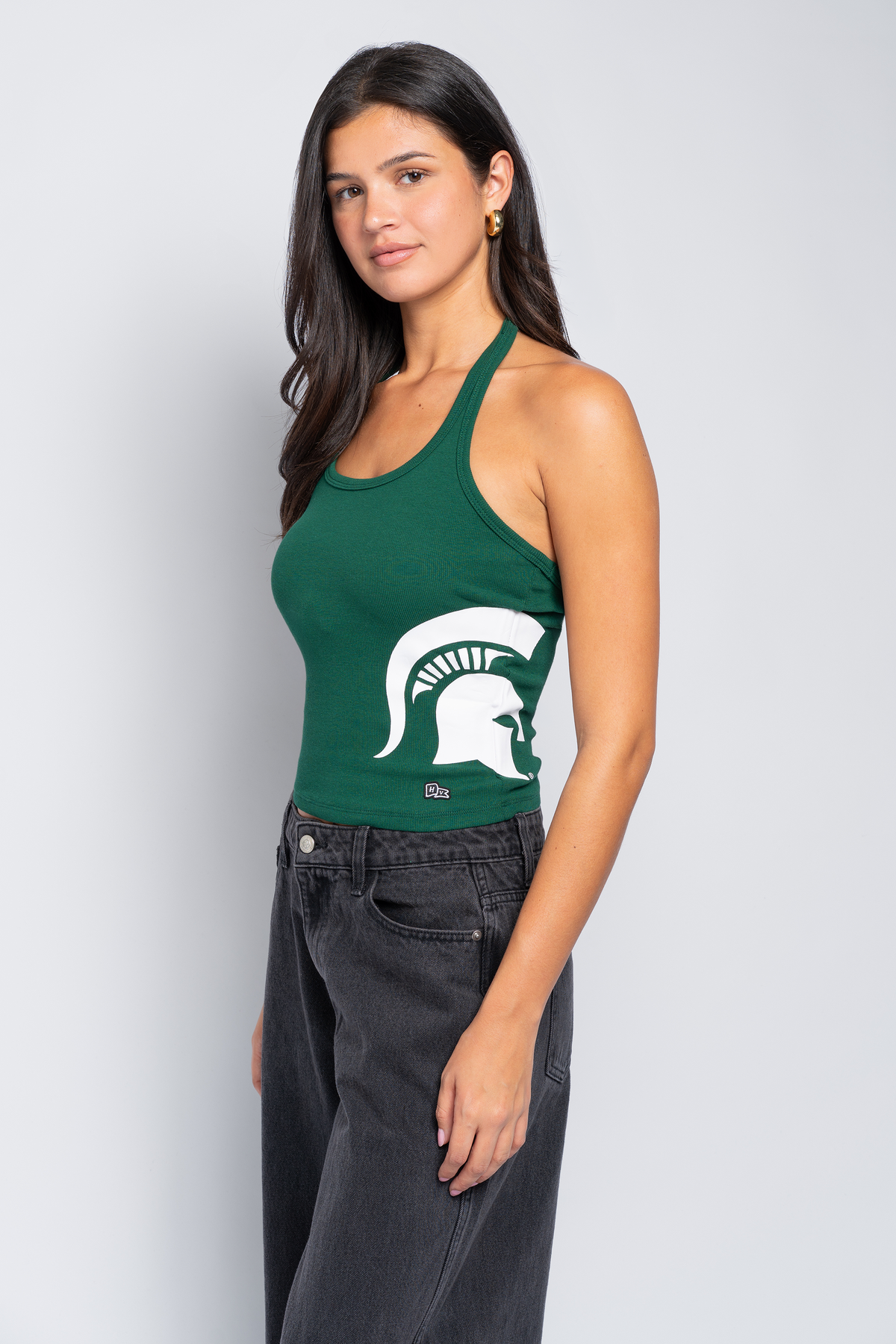Michigan State Rib Halter Top
