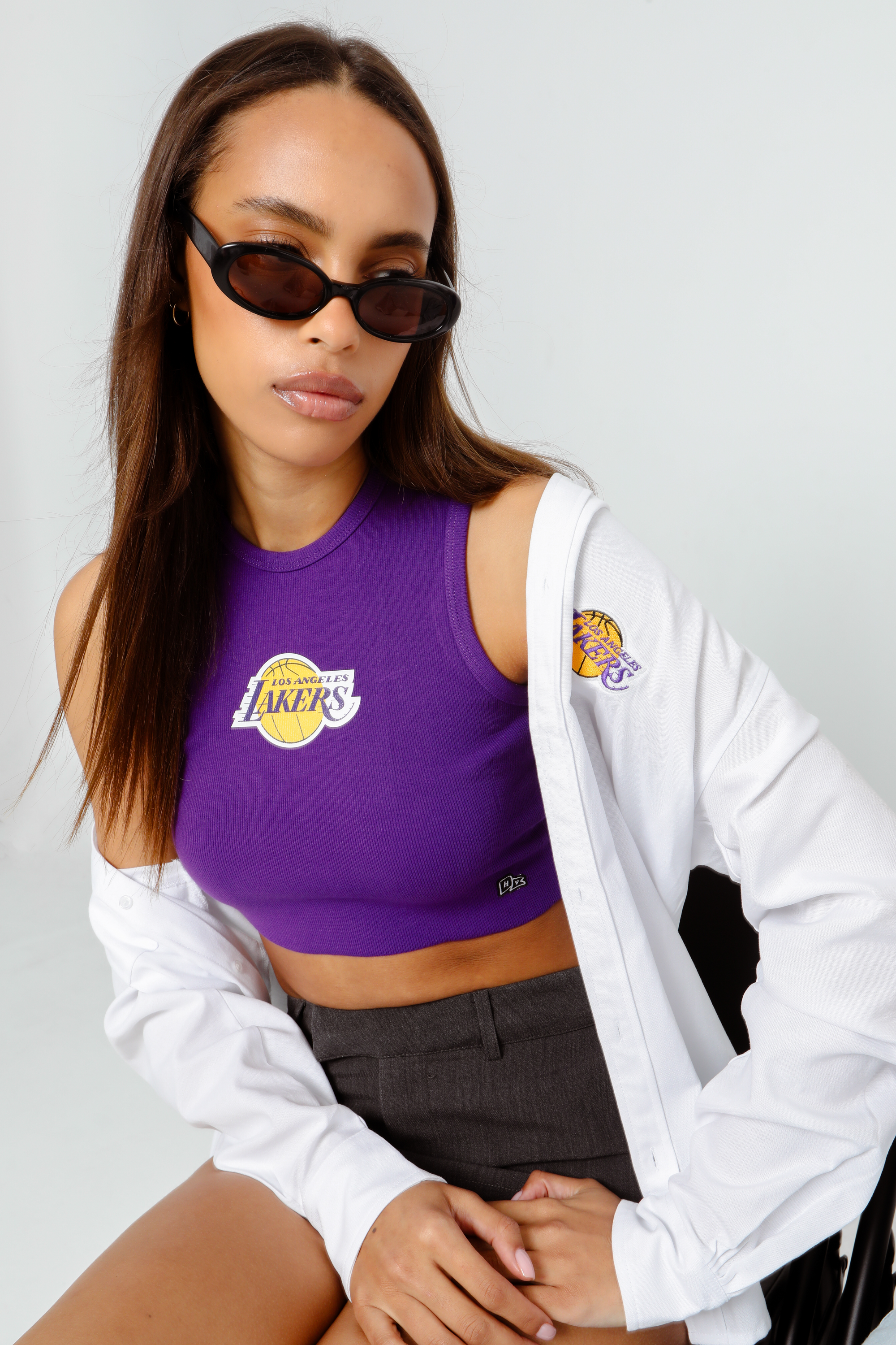 トップス los angeles lakers Los Angeles Lakers Spliced Top
