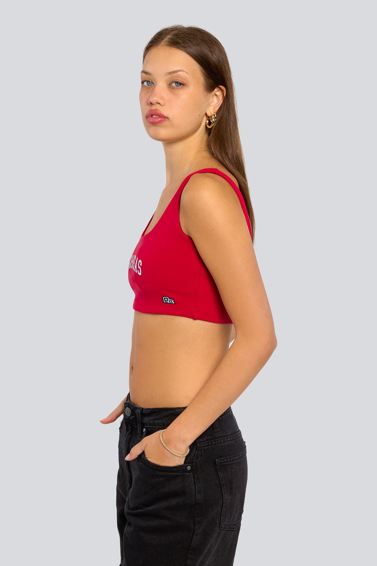 University of Arkansas Scoop Neck Crop Top