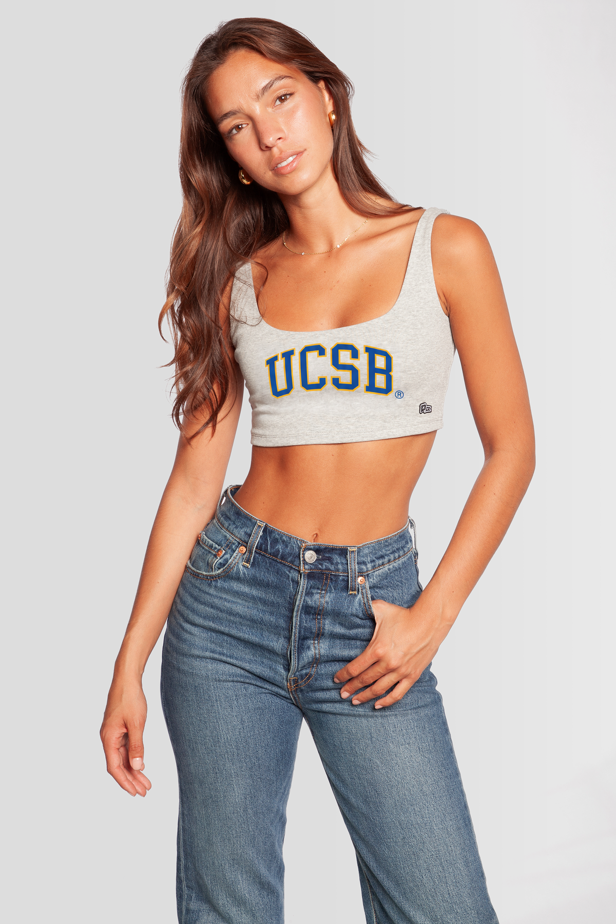 UCSB Scoop Neck Crop Top