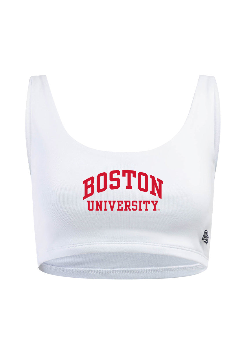 Boston University Scoop Neck Crop Top
