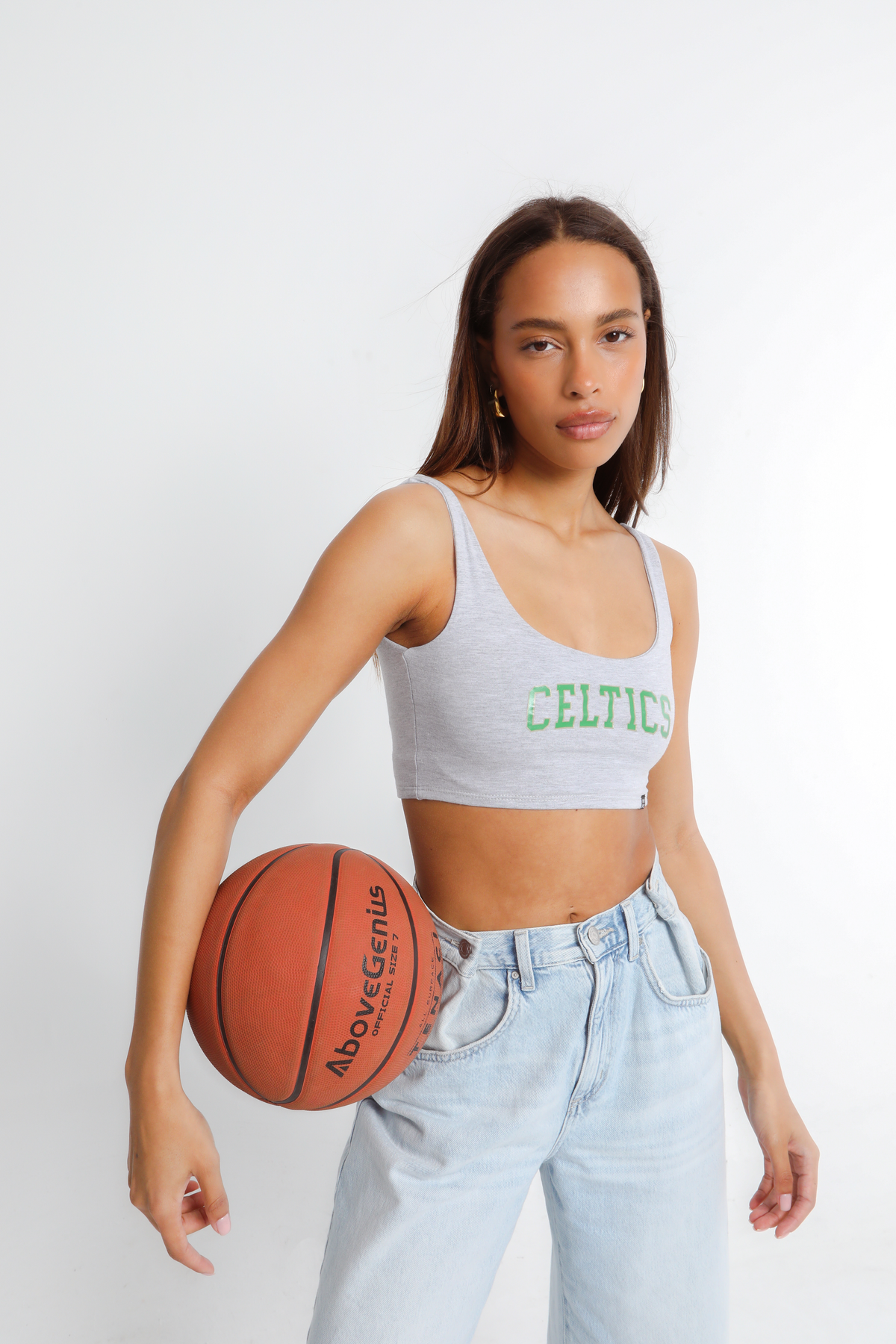 Boston Celtics Scoop Neck Crop Top