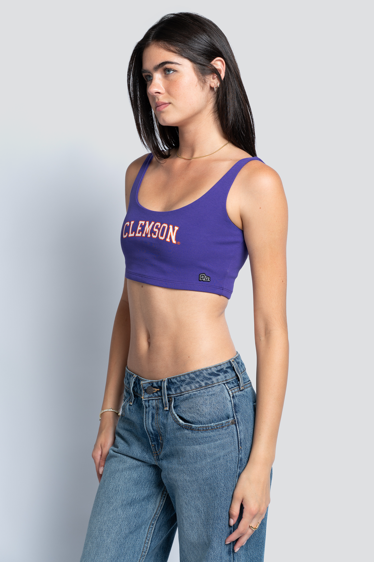 Clemson University Scoop Neck Crop Top