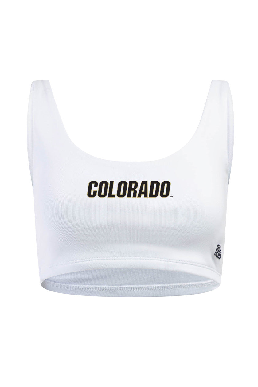 CU Boulder Scoop Neck Crop Top
