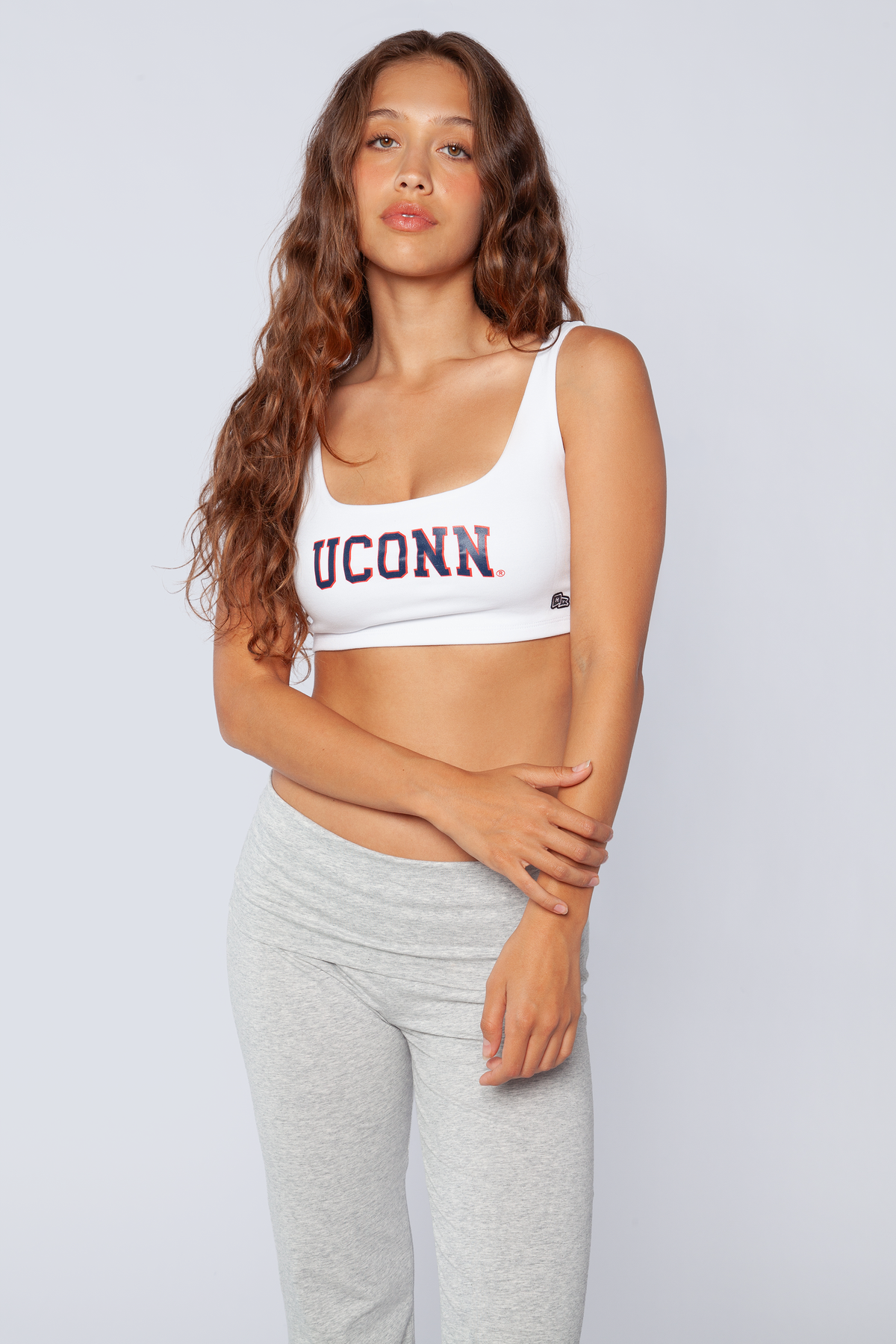 UConn Scoop Neck Crop Top