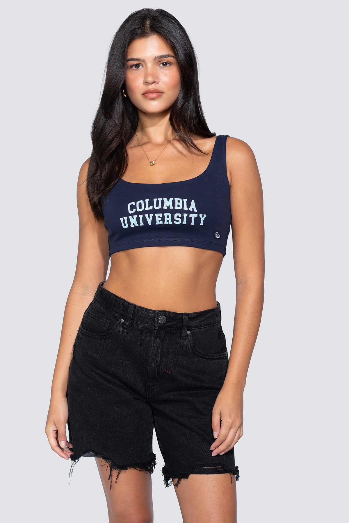 Columbia University Scoop Neck Crop Top