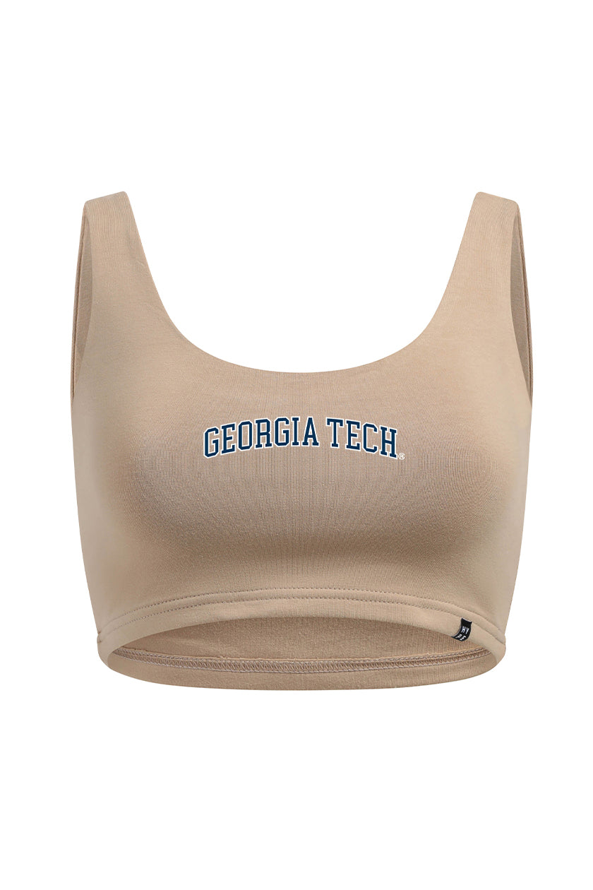 Georgia Tech Scoop Neck Crop Top