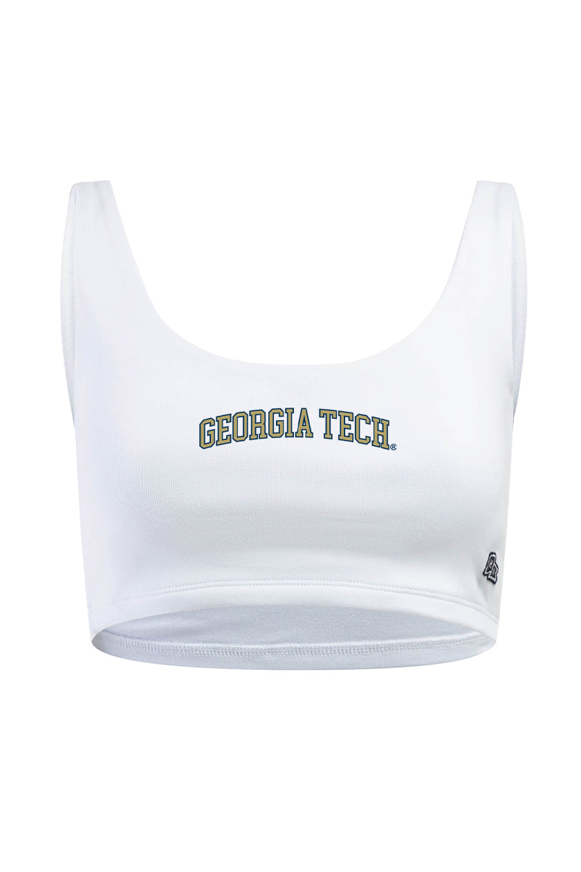 Georgia Tech Scoop Neck Crop Top