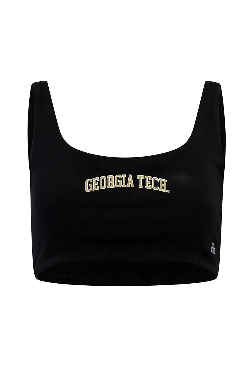 Georgia Tech Scoop Neck Crop Top