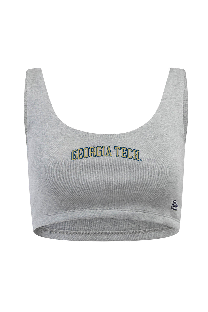 Georgia Tech Scoop Neck Crop Top