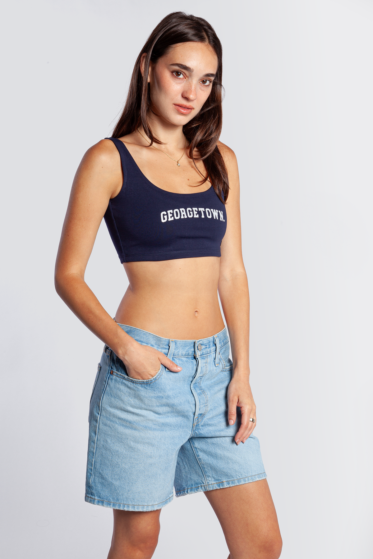 Georgetown Scoop Neck Crop Top