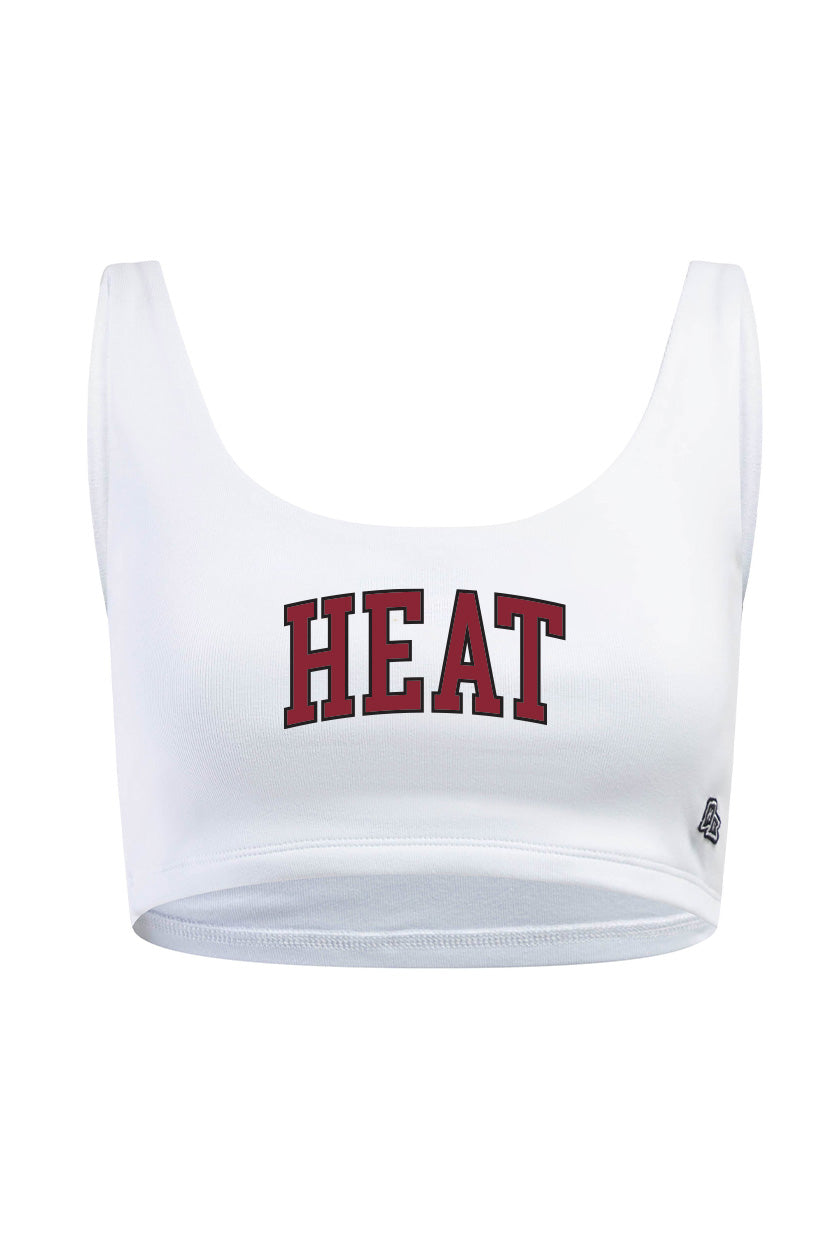 Miami Heat Scoop Neck Crop Top