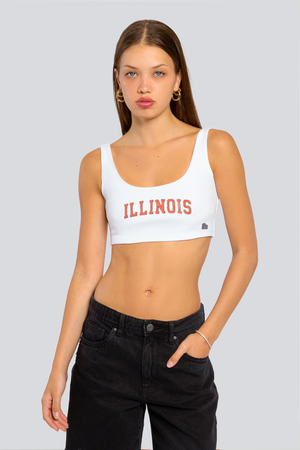 University of Illinois Scoop Neck Crop Top