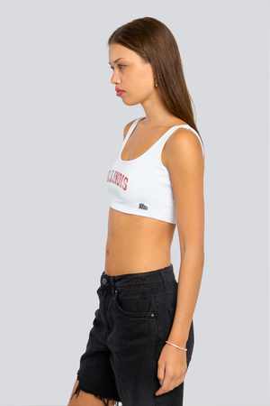University of Illinois Scoop Neck Crop Top