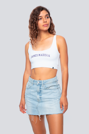 JMU Scoop Neck Crop Top