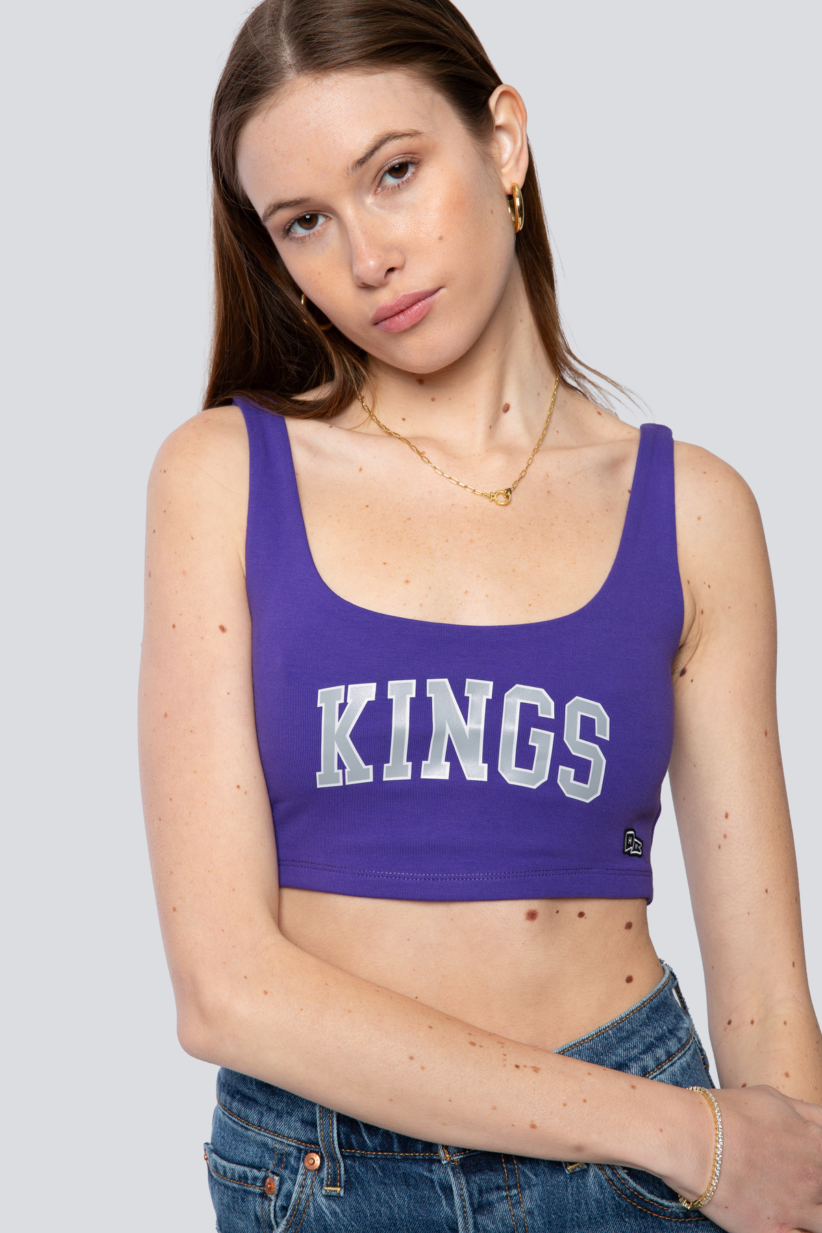 Sacramento Kings Scoop Neck Crop Top