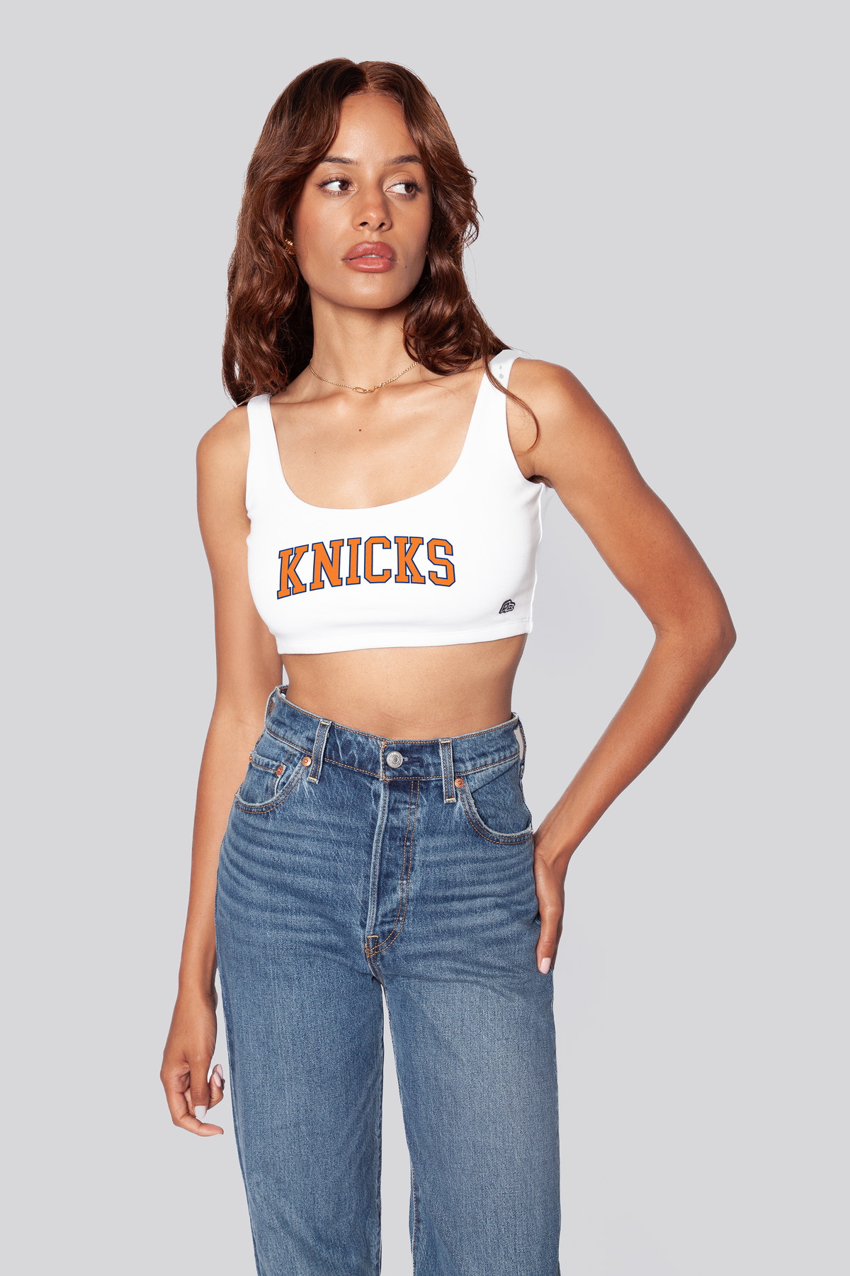 New York Knicks Scoop Neck Crop Top