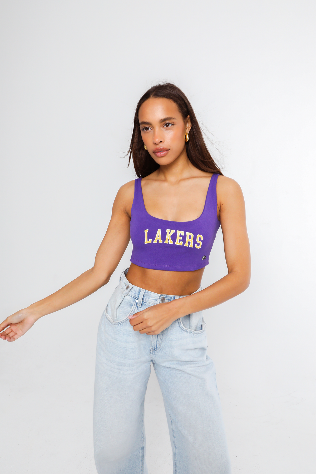 Los Angeles Lakers Scoop Neck Crop Top