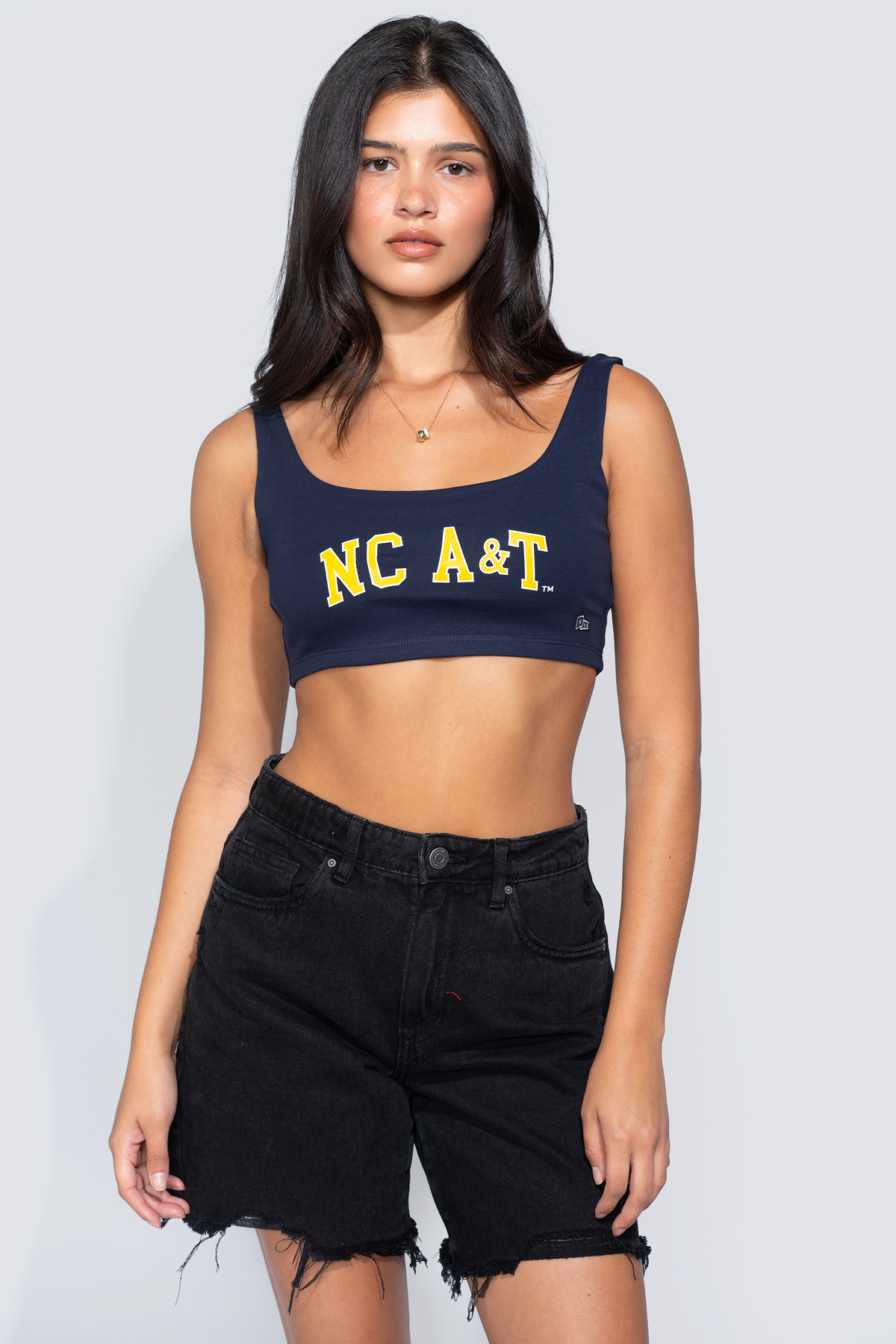 North Carolina A&T State Scoop Neck Crop Top