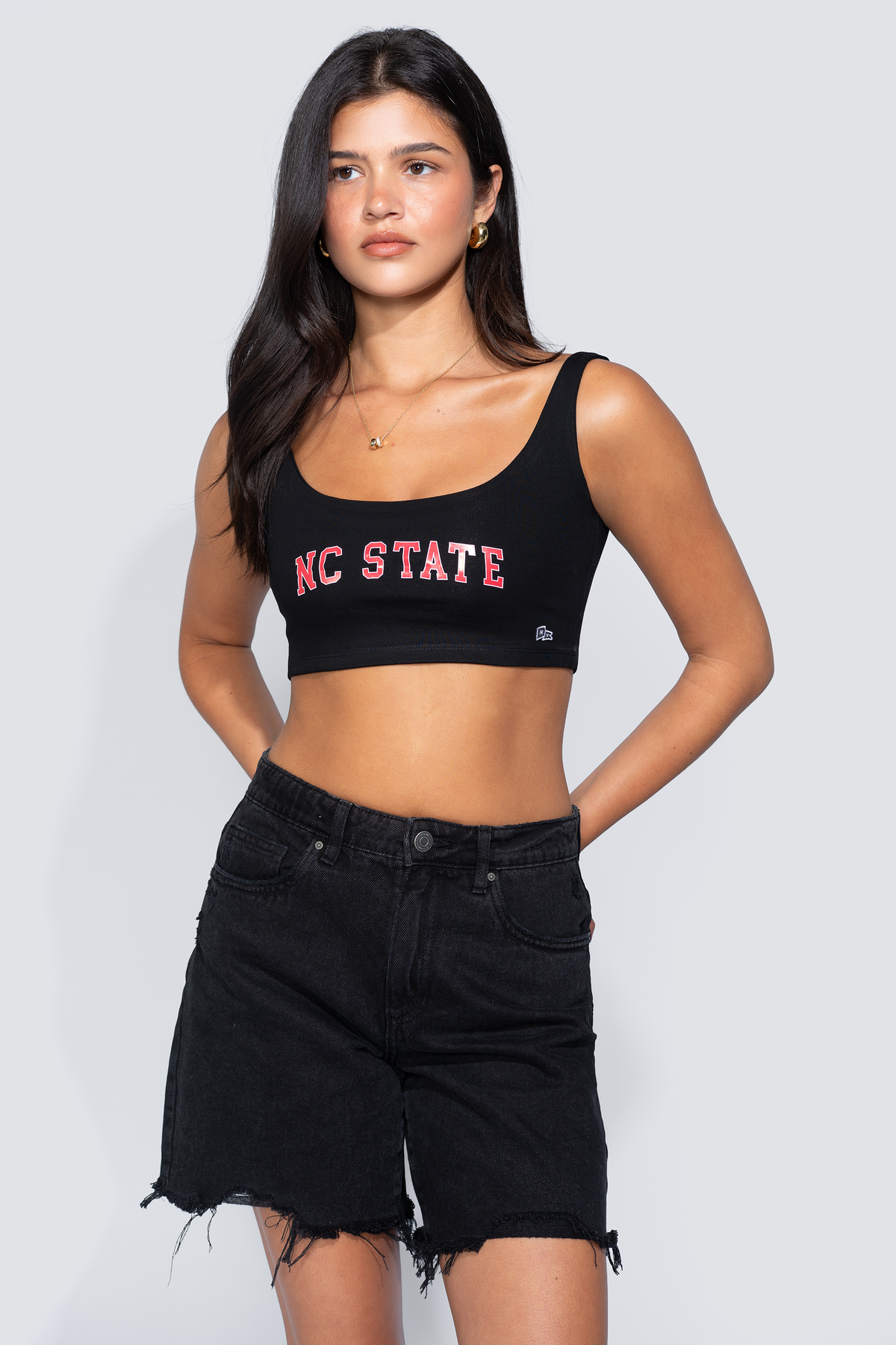 NC State Scoop Neck Crop Top