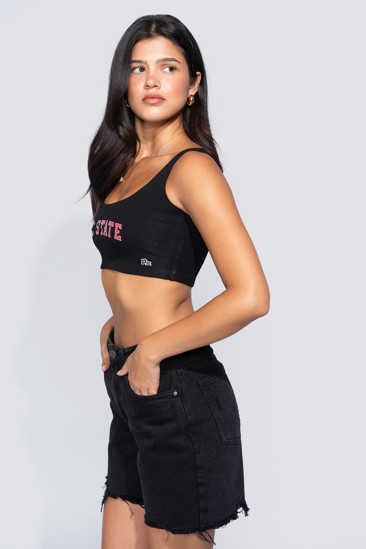 NC State Scoop Neck Crop Top
