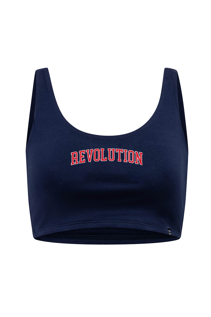 New England Revolution Scoop Neck Crop Top