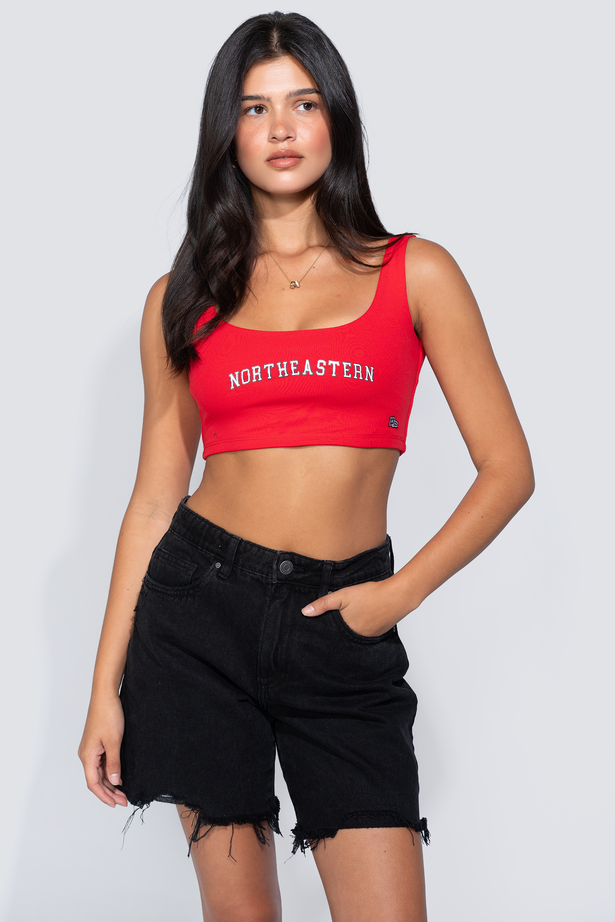 Northeastern Scoop Neck Crop Top