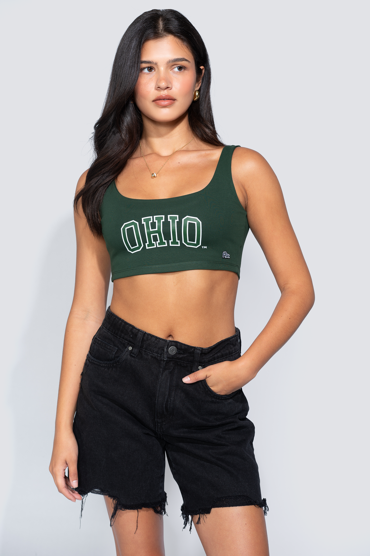 Ohio University Scoop Neck Crop Top