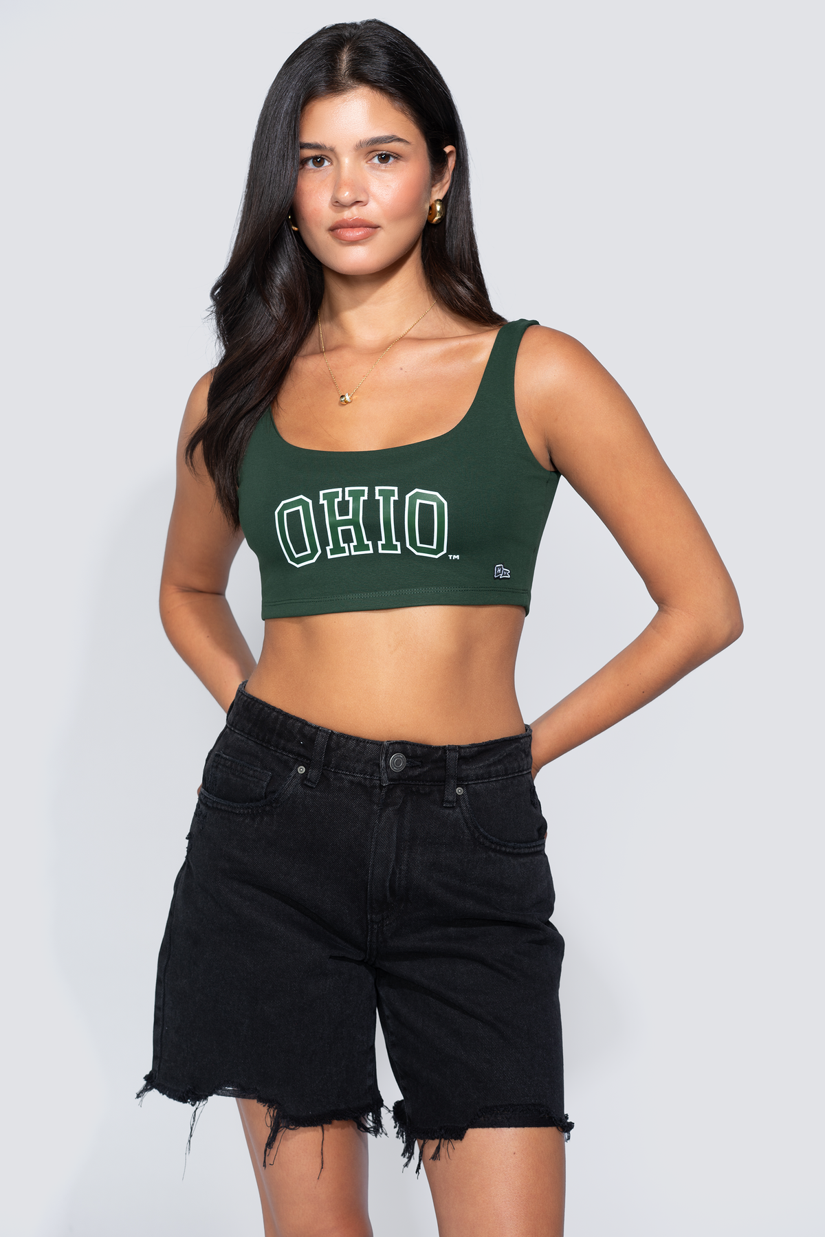 Ohio University Scoop Neck Crop Top