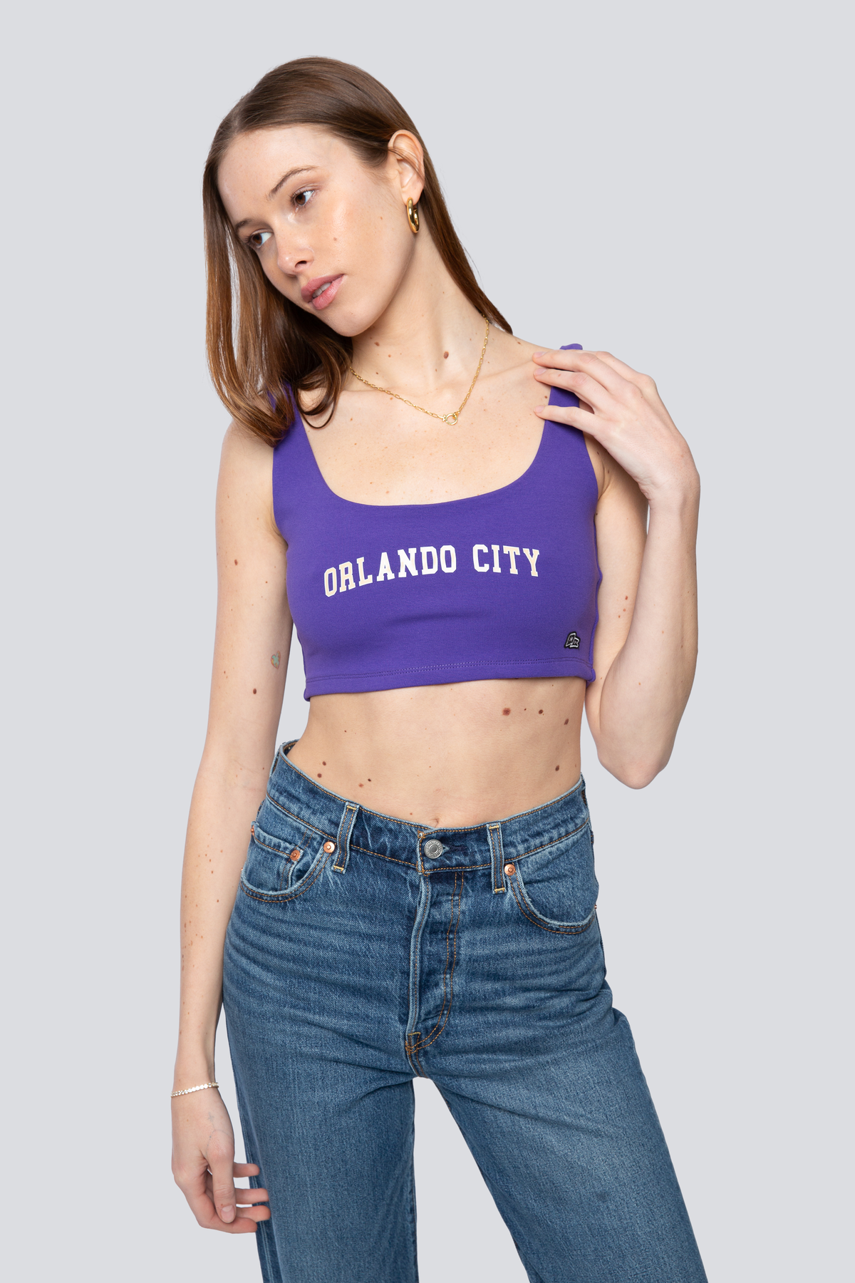Orlando City Scoop Neck Crop Top