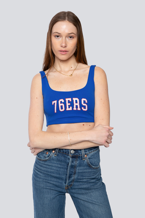 Philadelphia 76ers Scoop Neck Crop Top