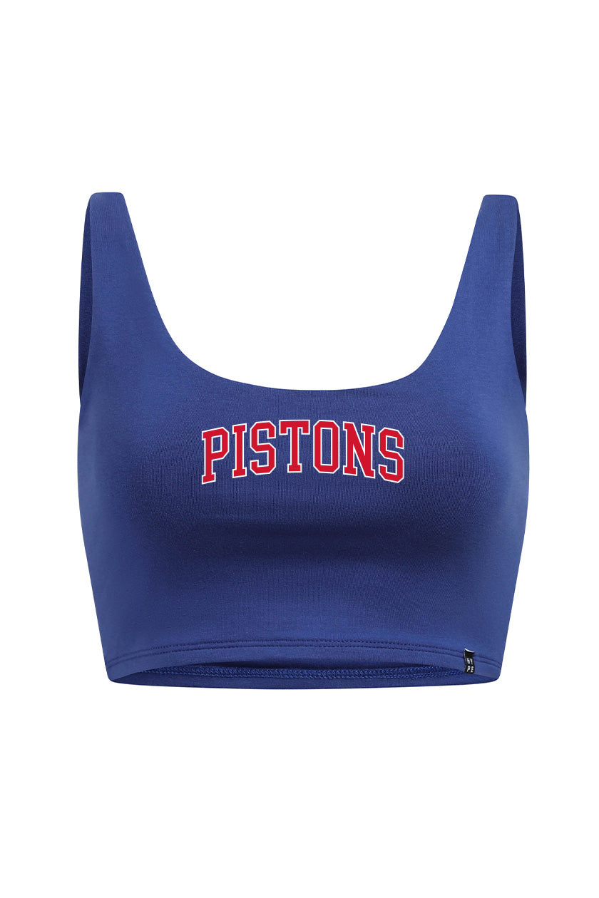 Detroit Pistons Scoop Neck Crop Top