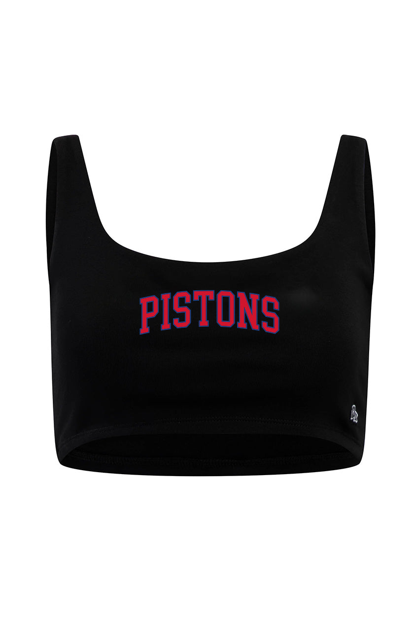 Detroit Pistons Scoop Neck Crop Top