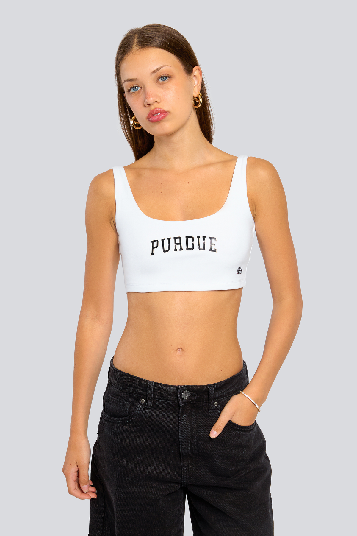 Purdue | Scoop Neck Crop Top