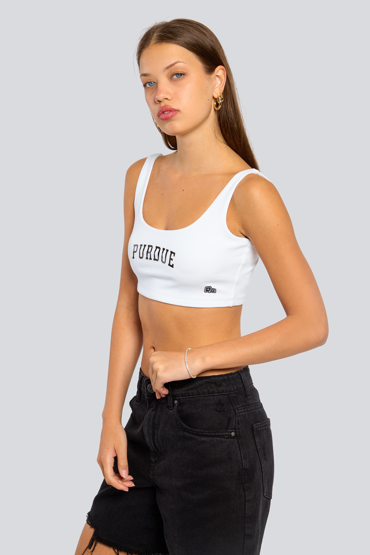 Purdue | Scoop Neck Crop Top