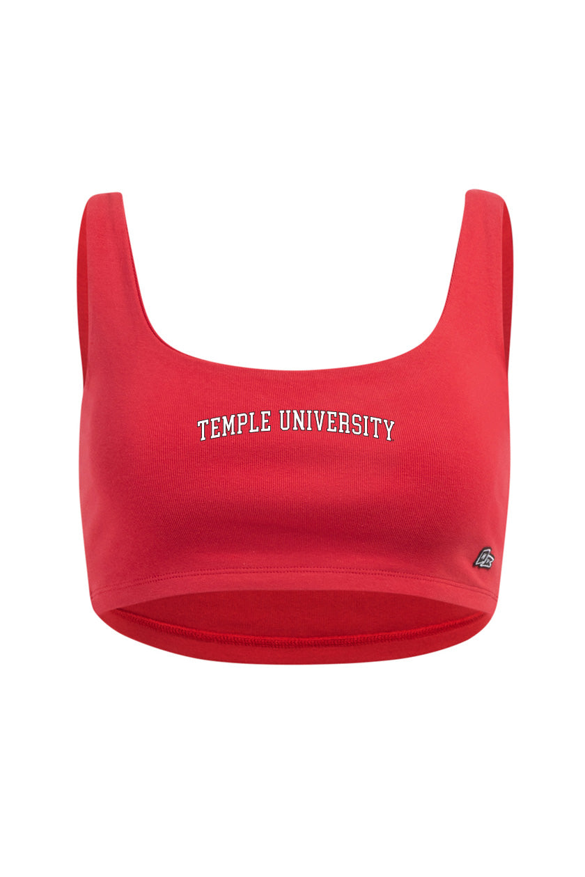 Temple University Scoop Neck Crop Top