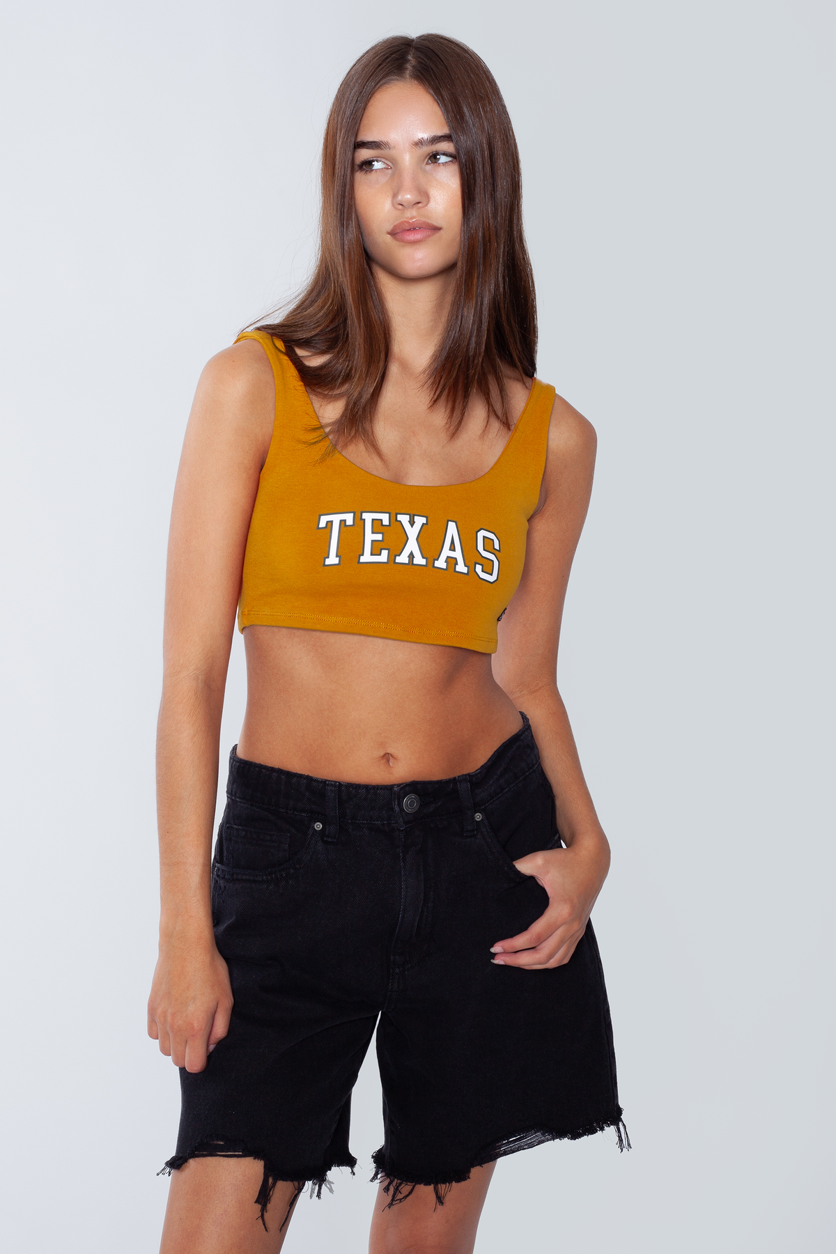 UT Austin Scoop Neck Crop Top
