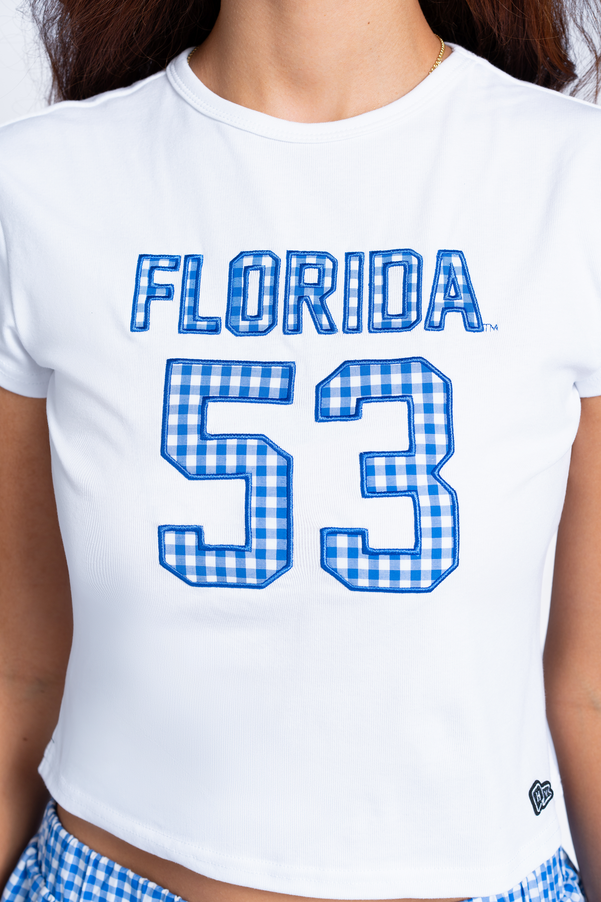 University of Florida Gingham Baby Tee