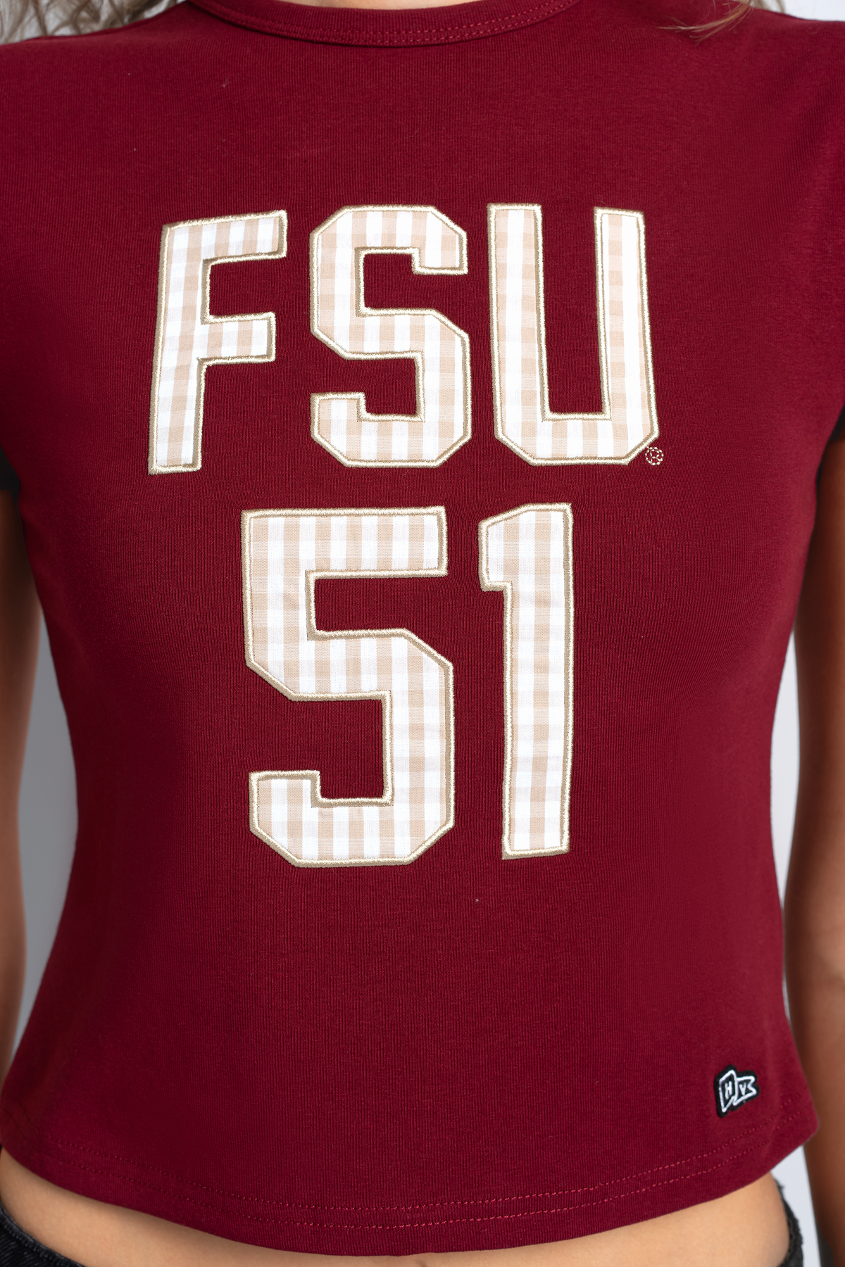 FSU Gingham Baby Tee