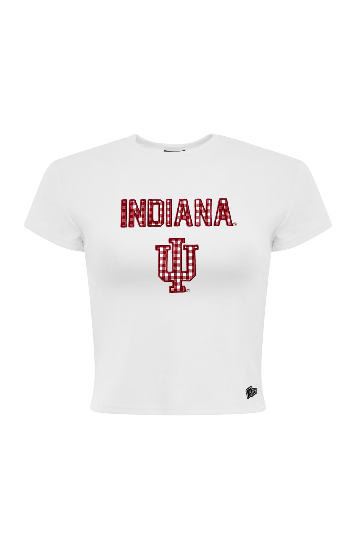 Indiana University Gingham Baby Tee