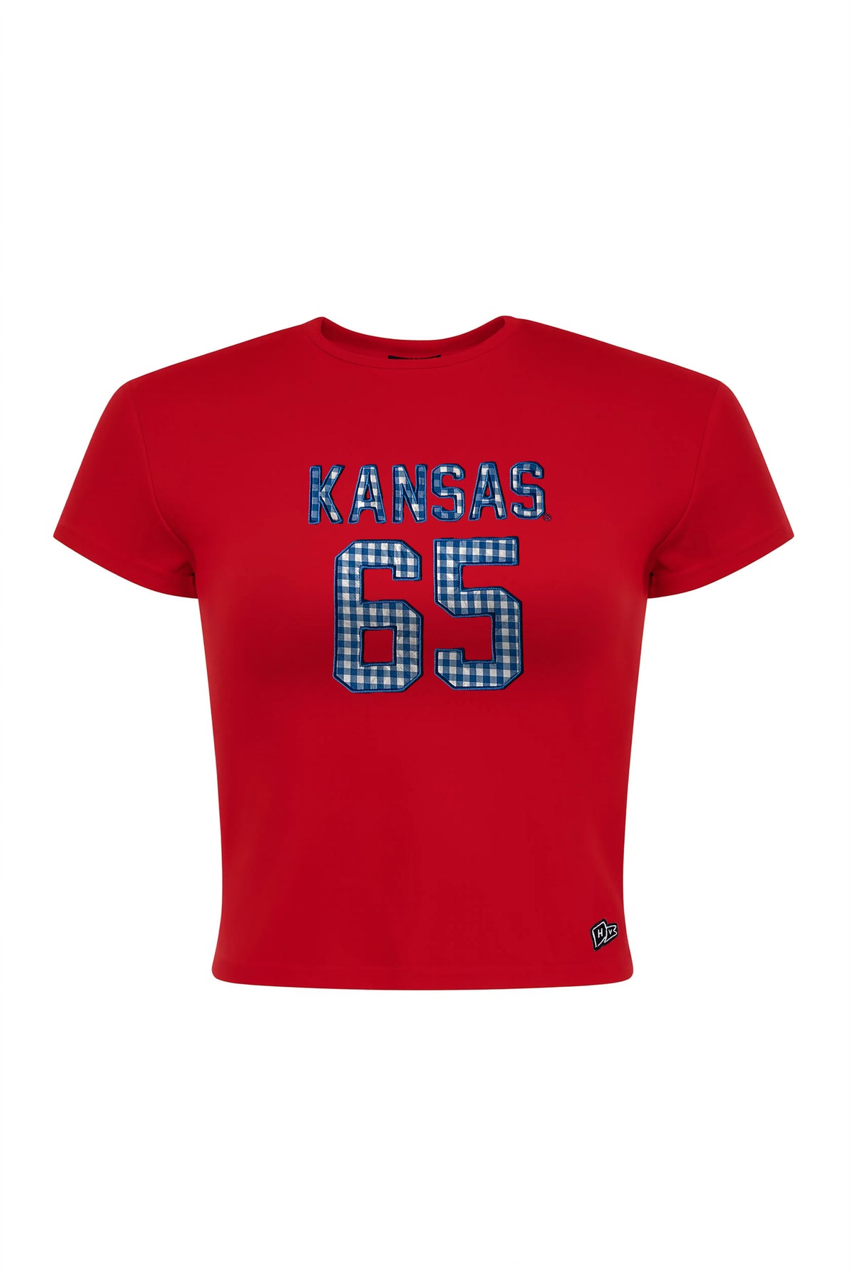 University of Kansas Gingham Baby Tee
