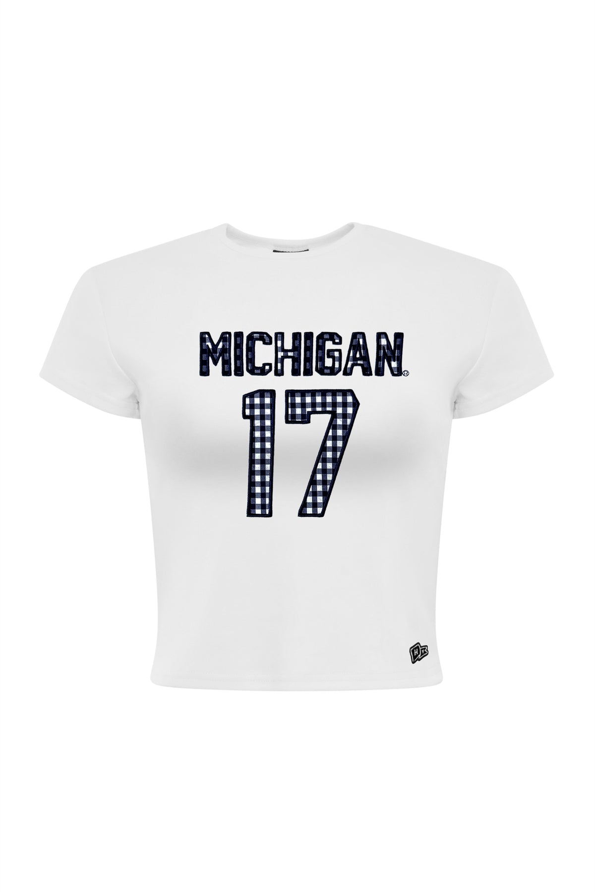 University of Michigan Gingham Baby Tee