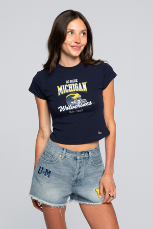 University of Michigan Vintage Baby Tee