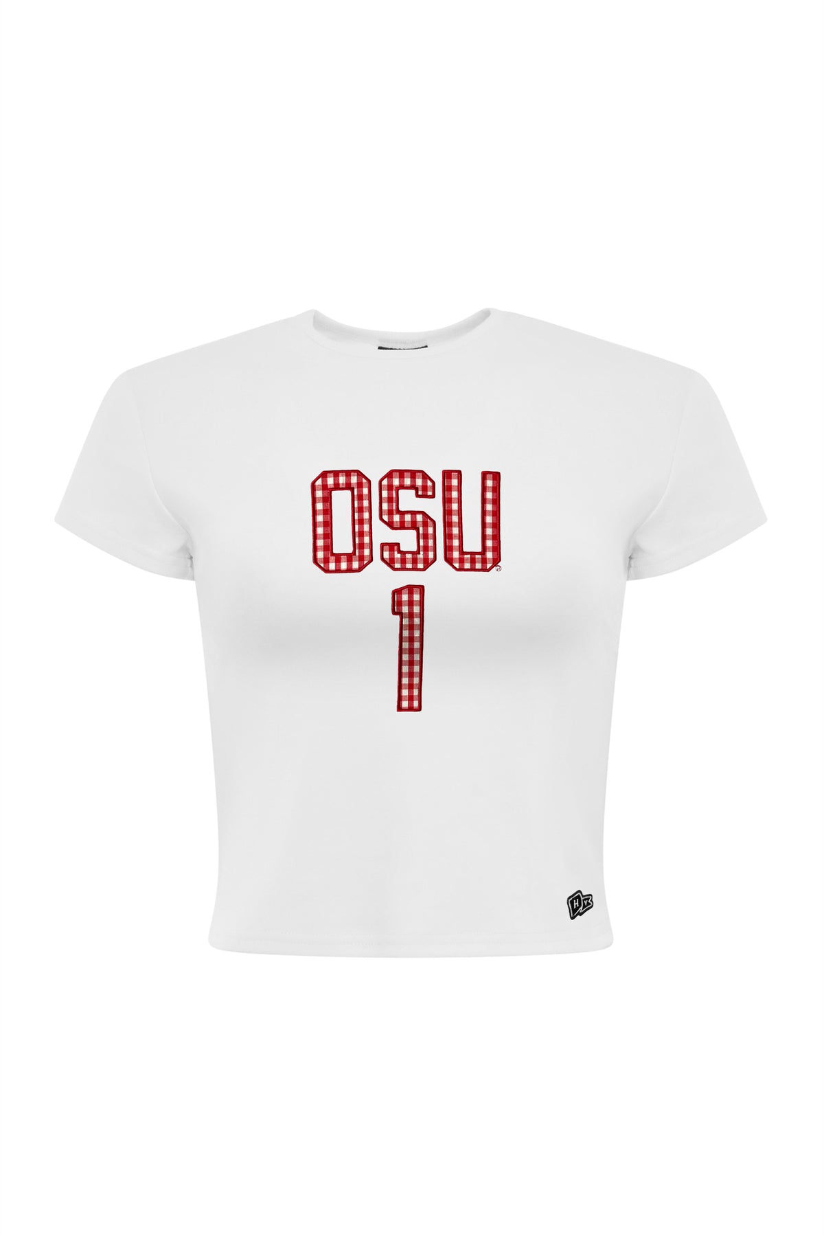 Ohio State Gingham Baby Tee
