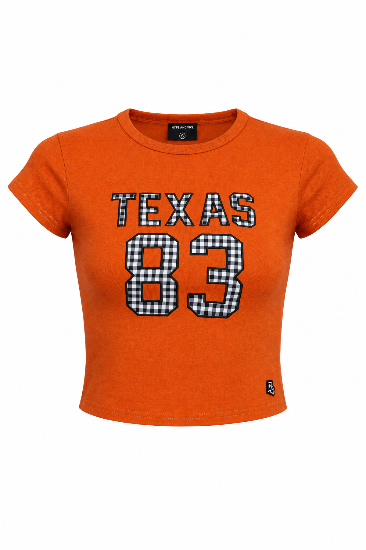 UT Austin Gingham Baby Tee