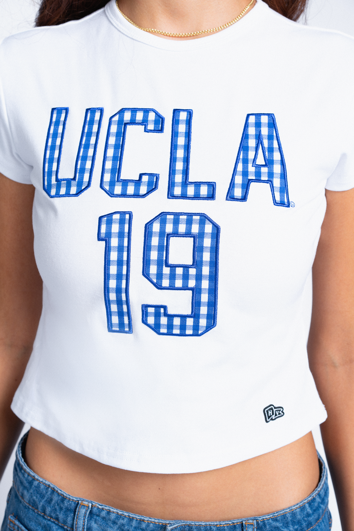 UCLA Gingham Baby Tee