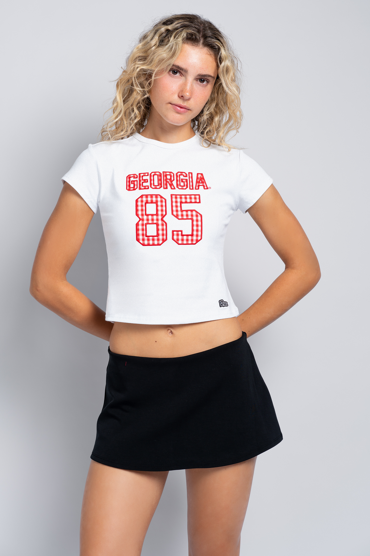 University of Georgia Gingham Baby Tee
