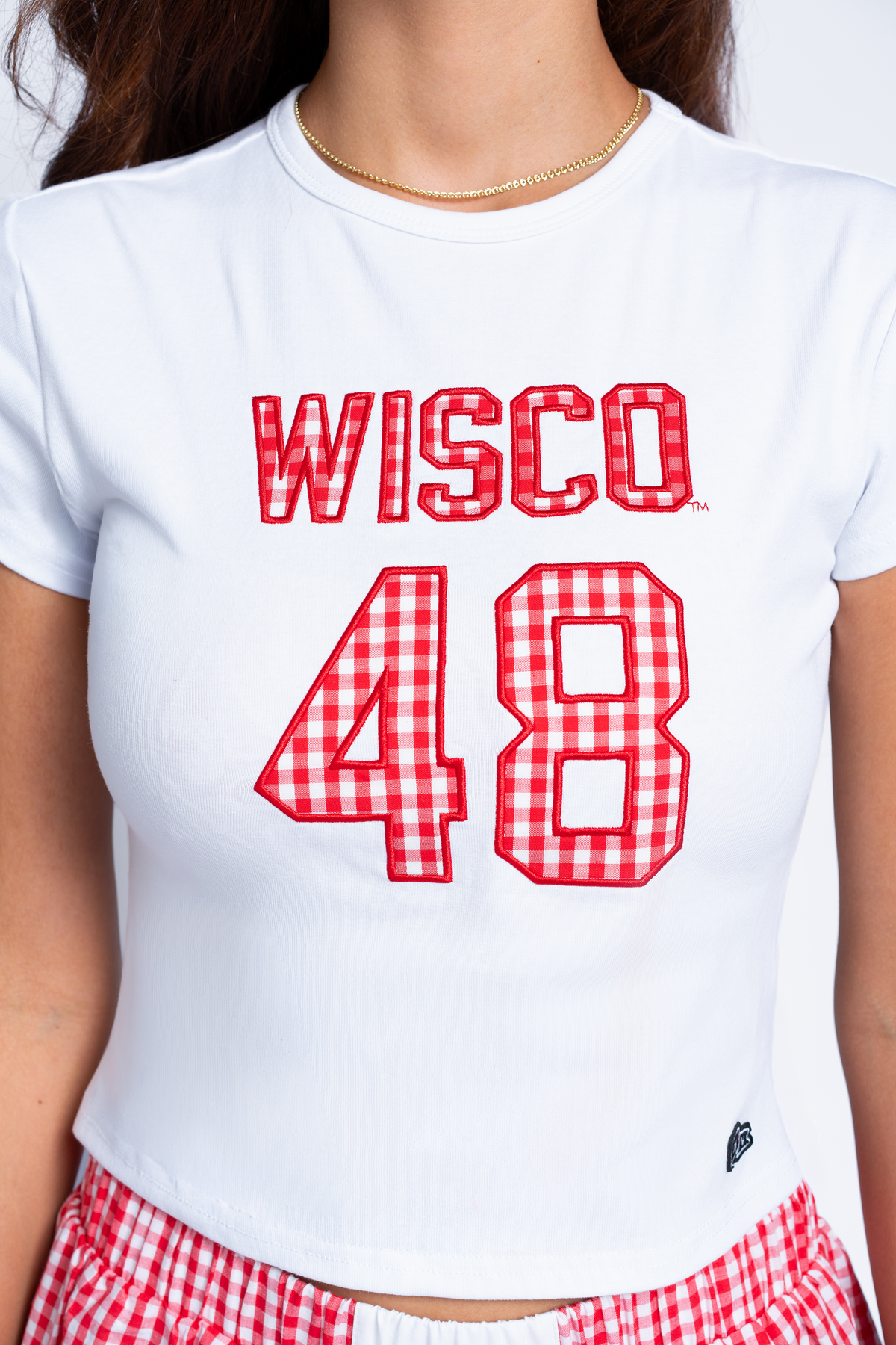 University of Wisconsin Gingham Baby Tee